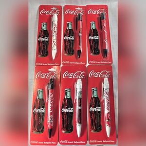 6 Vintage Coca-Cola Ballpoint Pens - Packaged Collectible